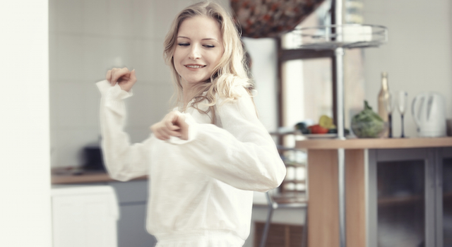 Dancing at the kitchen
