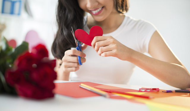 Heart-shaped card