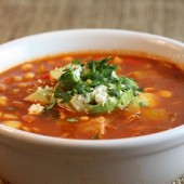 Chili spiced chicken soup